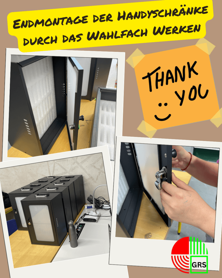 Collage WF Werken Montage Handyschränke