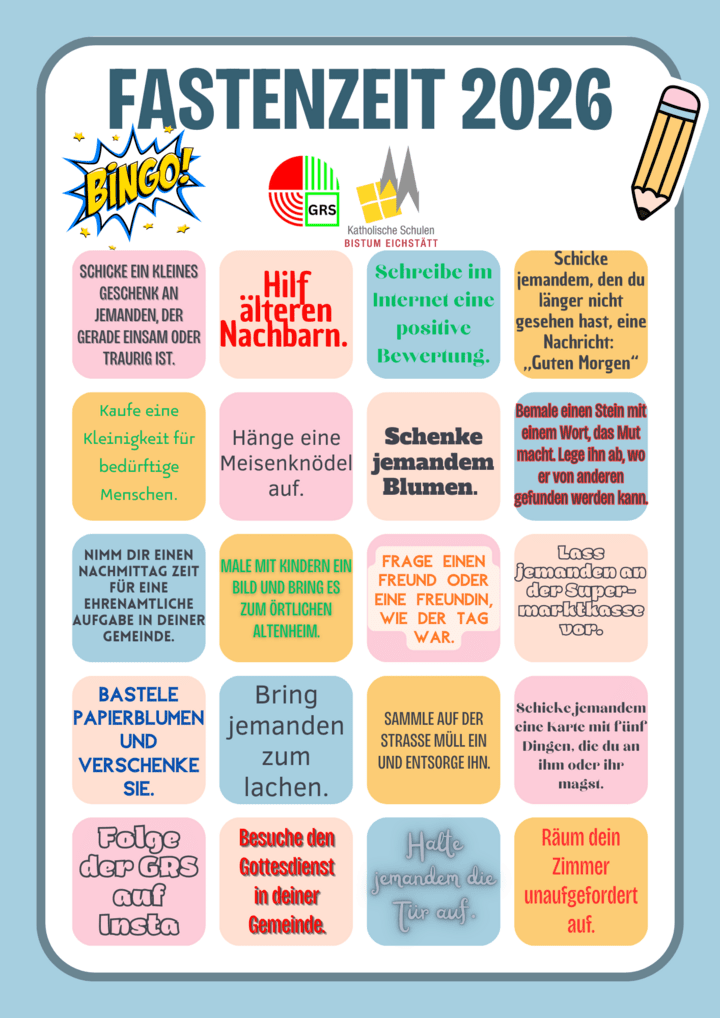 Bingo für die Fastenzeit 2026